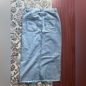 long denim skirt